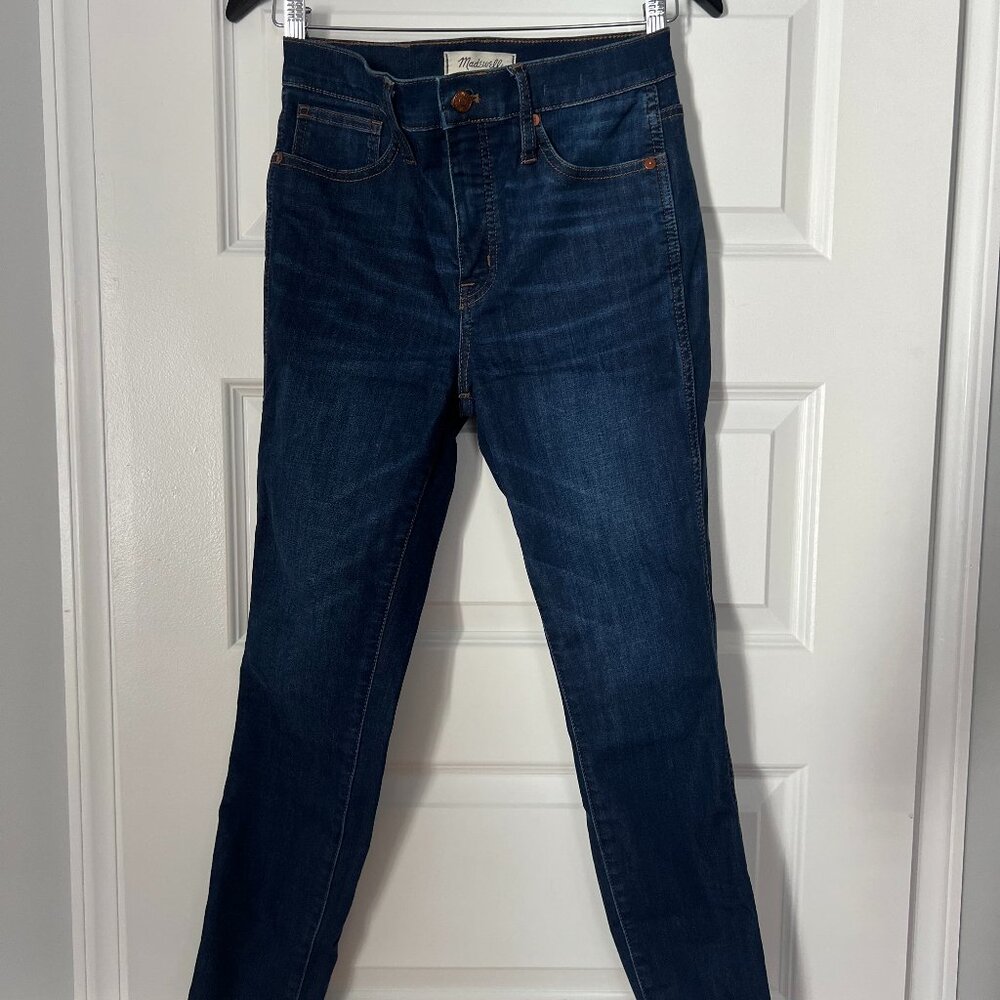Madewell 10" Dark Wash High-Rise Skinny Jeans in size 26